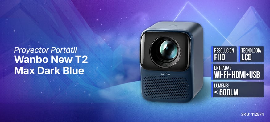 Proyector Portátil Wanbo New T2 Max Dark Blue