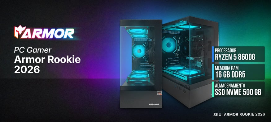 PC Gamer Armor Rookie 2026 (Ryzen 5 8600G, 16GB DDR5, 500GB NVMe)