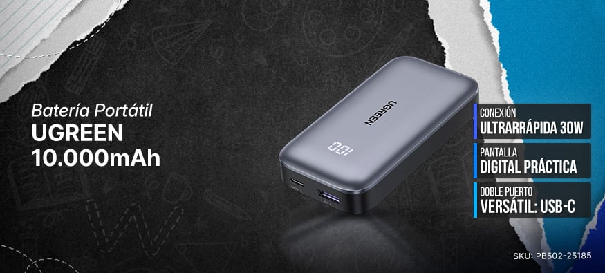 Batería Portátil UGREEN 10.000mAh