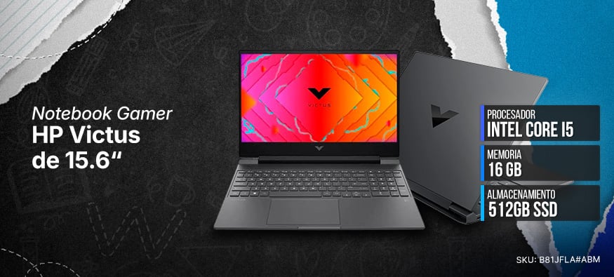 Notebook Gamer HP Victus 15-fa2700la de 15.6“