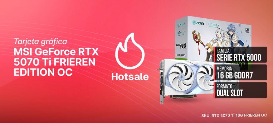 Tarjeta gráfica MSI GeForce RTX 5070 Ti FRIEREN EDITION OC de 16GB GDDR7