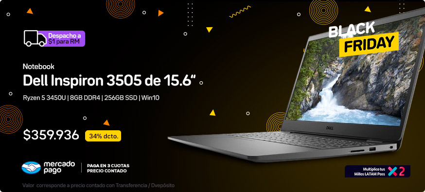 Notebook Dell Inspiron 3505 de 15.6“