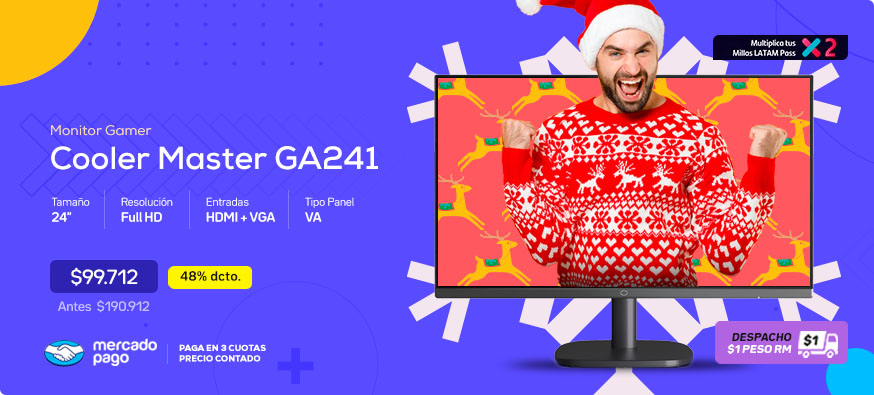 Monitor Gamer Cooler Master GA241 de 23.8“