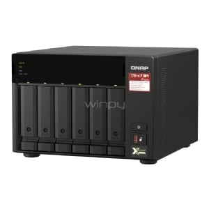 QNAP TS-673 6ベイ NAS(メモリ16GB) Servidor NAS QNAP TS-673A con 6 bahías (Ryzen V1500B, 8GB RAM