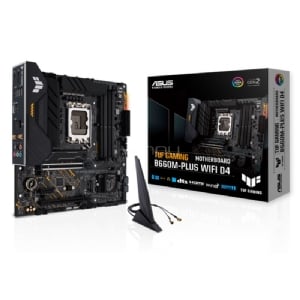 ASUS TUF Gaming B660M-PLUS D4 Scheda Madre mATX, Intel B660, LGA1700, DDR4, PCI 5.0, LAN Realtek 2.5Gb, Realtek 7.1 Surround, 2xM.2, 4xSATA 6GB/s, USB 3.2 Gen 2x2, Armoury Crate, Nero