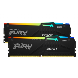 Memoria RAM Kingston FURY Beast RGB de 32GB (2x16GB, DDR5 6000MHz