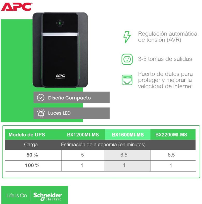 comparativa con otros ups de la linea apc