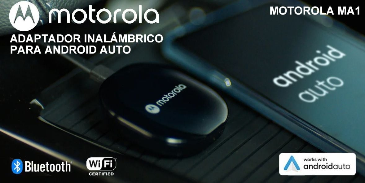 Motorola MA1 en : adaptador para Android Auto inalámbrico en