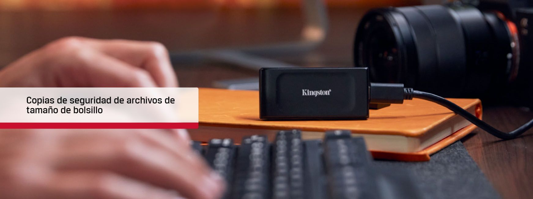 Presentaci&oacute;n Disco Externo SSD Kingston XS1000 de 2TB