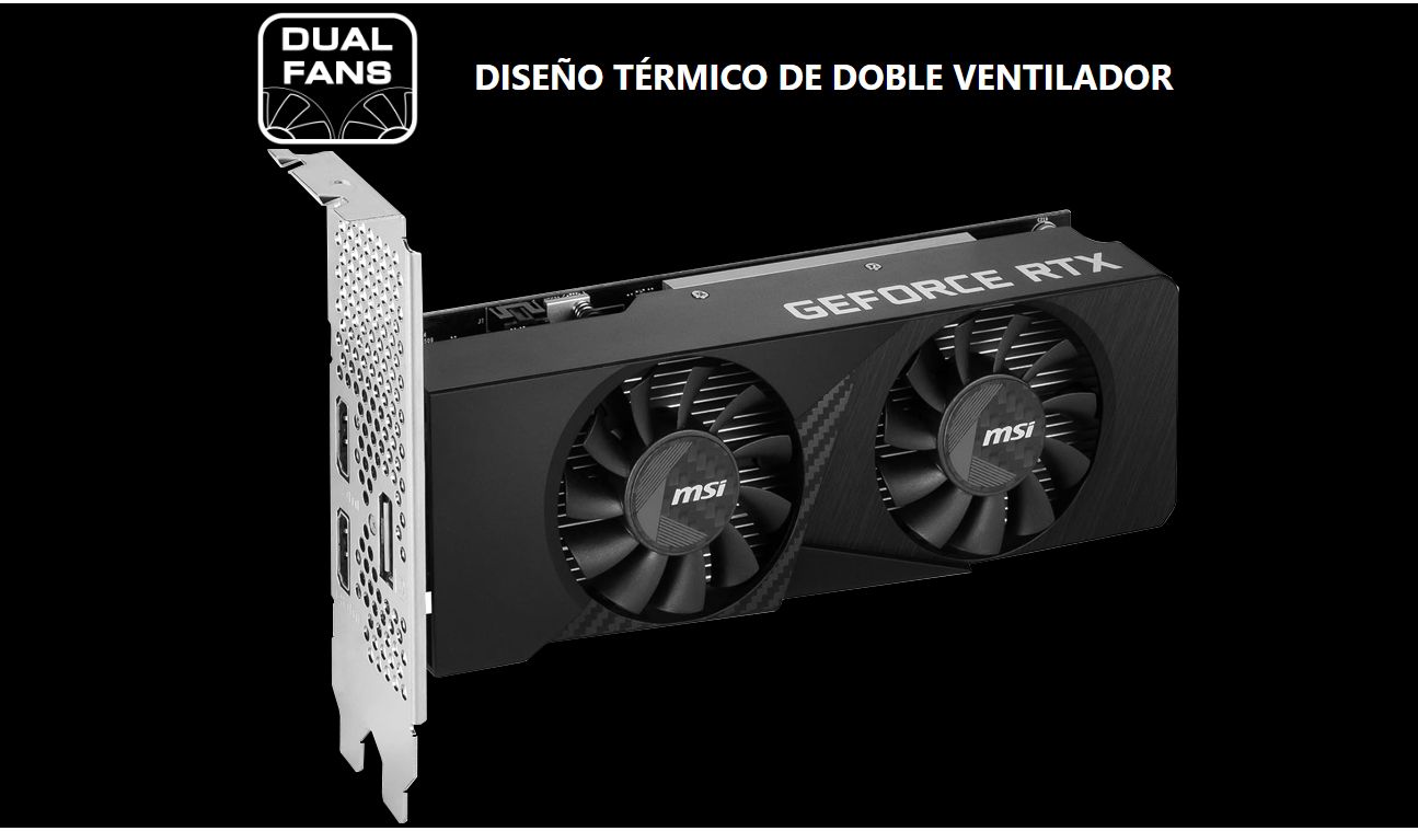 Tarjeta de Video MSI GeForce RTX 3050 LP OC de 6GB GDDR6 - RTX