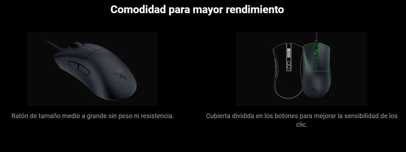 ventajas del diseño del mouse razer