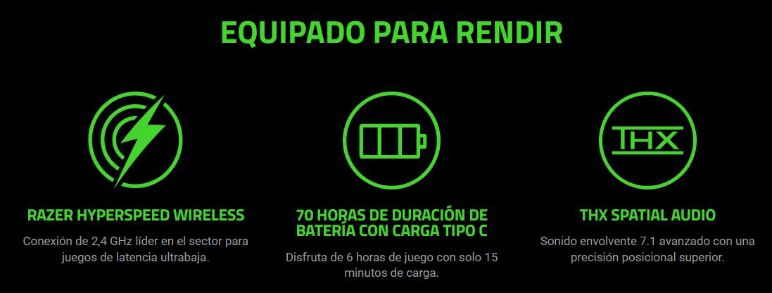 cualidades del rendimiento de los audifonos razer