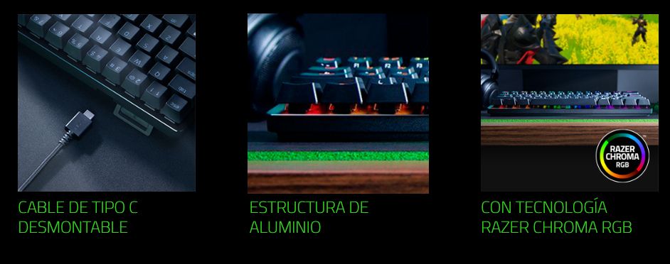 características del teclado razer para juegos