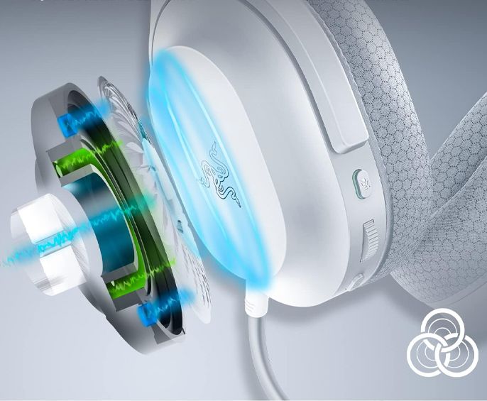 diafragmas de 40mm Razer&trade; TriForce de los razer barracuda blancos