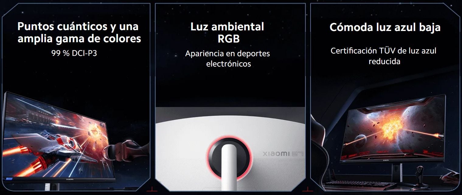 Monitor Gamer Xiaomi G Pro 27I De 27“ (Mini Led, 2560X1440Pix, 180Hz, 1Ms, Dp+Hd 5