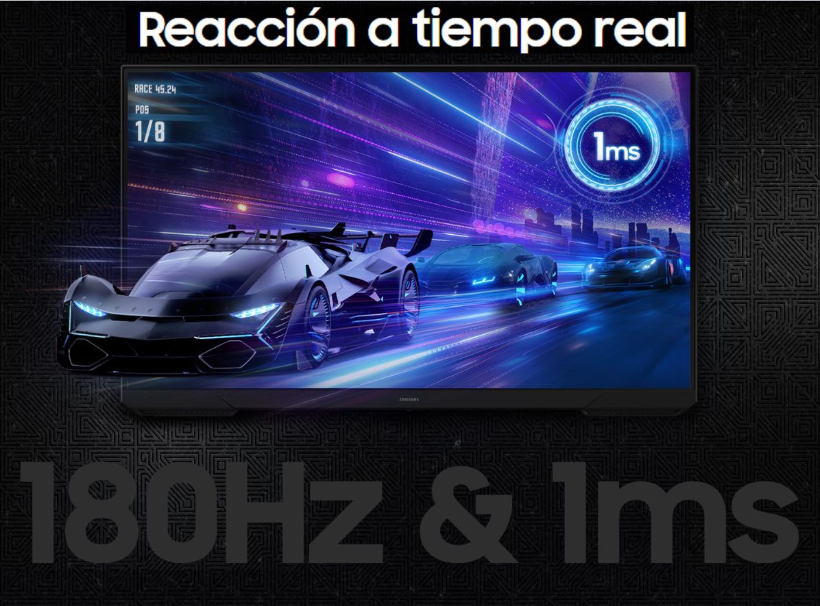 reaccion de 1ms del monitor gamer samsung odissey g3