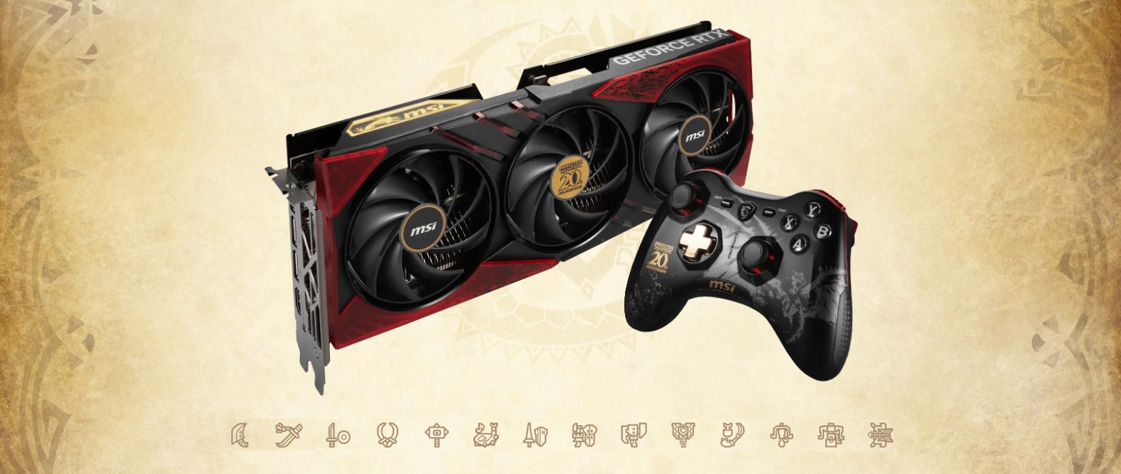 tarjeta de video y joystick monster hunter