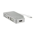 Adaptador de Audio y Vídeo  Startech 4 en 1 (Conversor USB-C a VGA, DVI, HDMI o mini DispayPort, Soporta 4K)