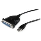 Cable Adaptador StarTech Paralelo DB25 a USB (1x DB25 hembra, 1x USB A macho)