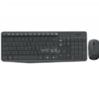Kit Teclado + Mouse inalambricos Logitech MK235 (Receptor USB, Negro)
