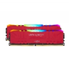 Kit Memoria RAM Crucial Ballistix de 16GB (2x 8GB, DDR4, 3200MHz, CL16, DIMM, RGB, Rojo)