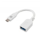 Cable Adaptador de USB-C A USB 3.0 Hembra HP DHC-CT105 (10cm, Blanco)