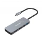 Hub Dusted USB-C Multi-Puerto (HDMI, USB, Micro SD, Gris)