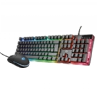 Kit Gamer Teclado + Mouse Trust GXT 838 Azor (Led Multicolor, Membrana, 3.000dpi, Negro)