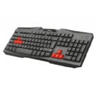 Teclado Gamer Trust Ziva (Membrana, Español, Negro/Rojo)