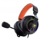 Audífonos Gamer Cougar Phontum PRO Prix (Sonido 7.1, RGB, USB, Negro/Naranjo)