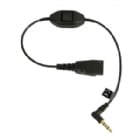 Cable Jabra para Auriculares (QD a Jack 3.5mm, Negro)