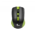 Mouse Xtech Galos inalámbrico (Dongle USB, 1600dpi, Negro/Verde)
