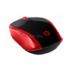 Mouse HP 200 Inalámbrico (Dongle USB, Rojo/Negro)