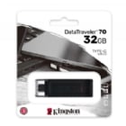 Pendrive Kingston DataTraveler 70 de 32GB (Unidad Flash USB-C/ 3.2, Negro)