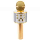Micrófono Karaoke ProSound con Altavoz (MP3/WAV, Puerto MicroSD, Dorado)
