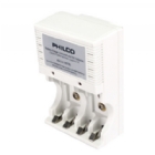 Cargador Philco para AA / AAA / 9V (hasta 4 Pilas Recargables, Incluye Pilas AA)