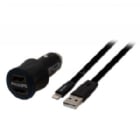 Cargador para Auto Philips con Cable Lighting (USB-A, 15W)