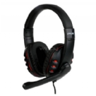 Audífonos Gamer LvlUp LU731 con Adaptador 1 a 3 (Jack 3.5mm, Negro/Rojo)