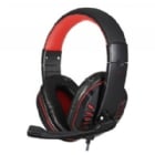 Audífonos Gamer ULTRA Control de Volúmen (Jack 3.5mm, Negro/Rojo)