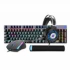 Kit Gamer HP GM3000 (Teclado Mecánico + Mouse + Audífonos + MousePad)