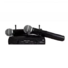 Sistema UHF Philco 2 micrófonos Inalámbricos (FM, hasta 80 metros, Doble antena)