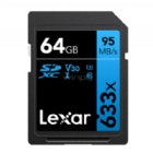 Memoria SDHC Lexar Pro 633x de 64GB (Class 10, UHS-I, U1)