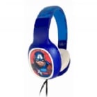 Audífonos Marvel Capitán America Juvenil (Jack 3.5mm, Blanco/Azul)