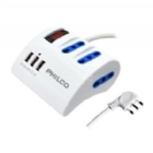 Extensor de Energía Philco de 1.5 metros (10A-250V-50/60Hz x3, USB 3.1 x3)