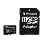 Tarjeta MicroSD Verbatim de 128GB (Class 10, con Adaptador)