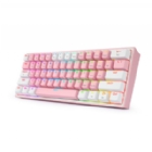 Teclado Mecánico Redragon Fizz Pro K616-RGB B (Switch Red, 1ms, Bluetooth/2.4GHz/USB-C, Rosado/Blanco)