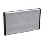 Cofre Philco para discos HDD o SSD de 2.5“ (SATA, USB 3.0, Plateado)