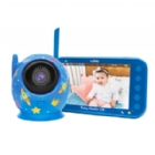 Monitor de Bebé SoyMomo Lite de 4.3“ (Visión nocturna, 720p HD, Sensor Temperatura/Ruido, Melodías, Azul)