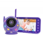 Monitor de Bebé SoyMomo Lite de 4.3“ (Visión nocturna, 720p HD, Sensor Temperatura/Ruido, Melodías, Morado)
