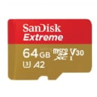 Tarjeta microSD SanDisk Extreme de 64GB (UHS-I, U3, V30, Escritura 80MB/s)